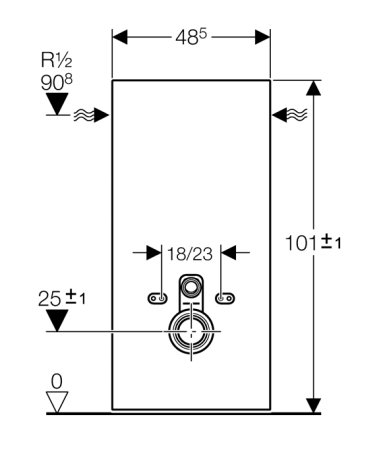 Сантехнический модуль для подвесных и напольных унитазов Geberit Monolith Standard 131.004.SK.1 