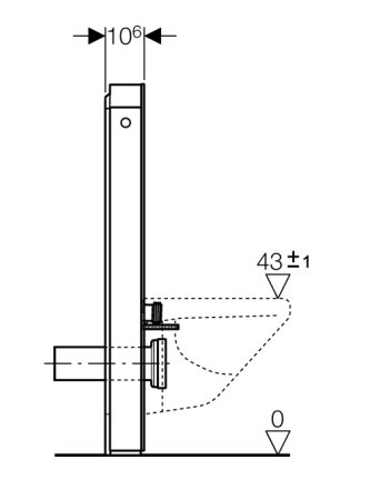 Сантехнический модуль для подвесных и напольных унитазов Geberit Monolith Standard 131.004.SK.1 