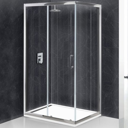 Душевой уголок BelBagno Uno 120х100 UNO-AH-1-120/100-C-Cr профиль Хром стекло прозрачное 