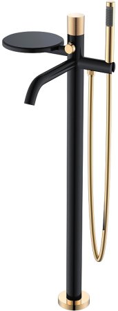 Смеситель для ванны Boheme Stick 129-BG.2 Черный матовый Золото 