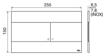 Кнопка смыва OLI Slim 659046 хром матовый 