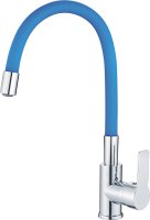 Смеситель комбинированный силиконовый с гибким изливом HAIBA HB70112-4 синий