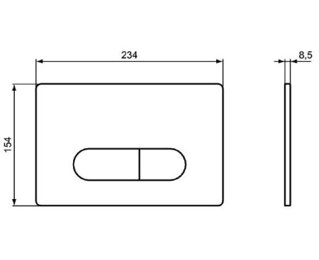Кнопка смыва Ideal Standard PROSYS Oleas M1 черная 