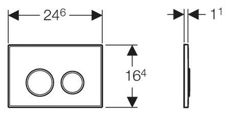 Кнопка смыва Geberit Sigma 20 115.778.SN.1 нержавеющая сталь, антивандальная 