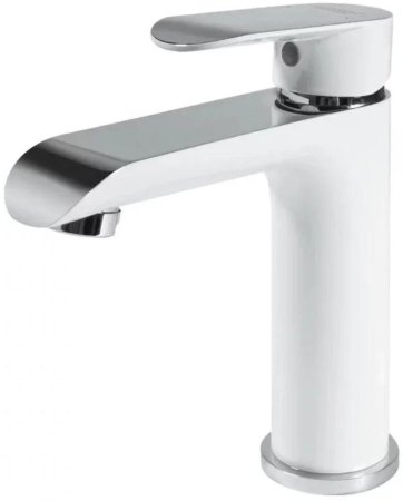 Смеситель для раковины Grocenberg GB2010WC, белый/хром 