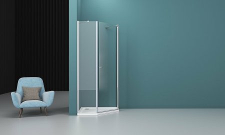 Душевой уголок BelBagno Etna 90х90 ETNA-P-1-90-C-Cr профиль Хром стекло прозрачное 