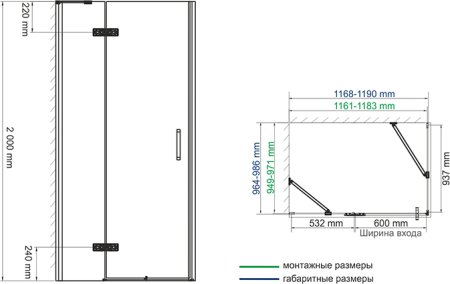 Душевой уголок WasserKRAFT Aller White 10H10LW 120x100 см 