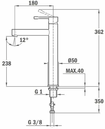 Смеситель для раковины Teka Alaior 553660200 Хром 