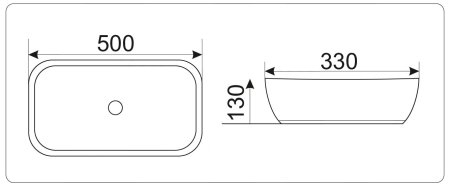 Раковина накладная CeramaLux 9447 
