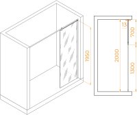 Душевая перегородка RGW WA-034 700