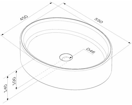 Раковина-чаша AM.PM Func 55 M8FWCC20550WG Белая 