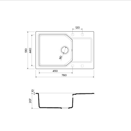 Мойка для кухни Omoikiri Yonaka-78-LB-CA 4993338 Карамель 