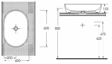 Раковина-чаша beWash Bogen 60 88601006 Черный глянец 