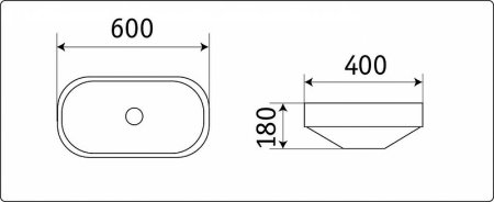 Раковина CeramaLux 60 5006CMB Черная матовая 