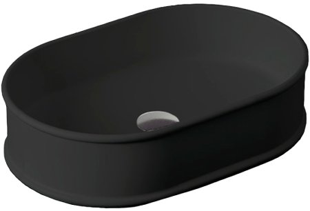 Раковина-чаша Artceram Atelier 60 ATL002 17 00 Черная матовая 