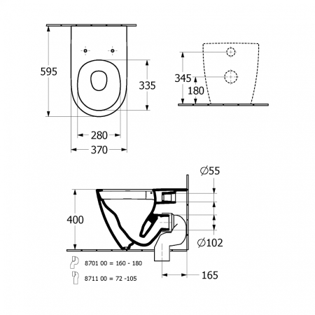 Унитаз напольный Villeroy & Boch Subway 3.0 4671T0R1 