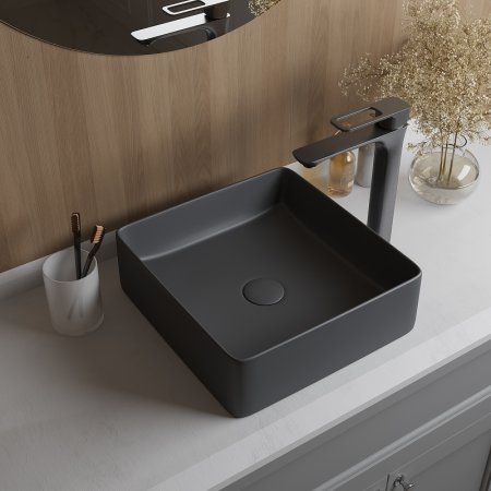 Раковина-чаша Iddis Slide 36 SLIGM01i27 Серая матовая 