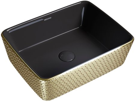 Раковина-чаша Grossman Color 48 GR-3016GBR Золото Черная 