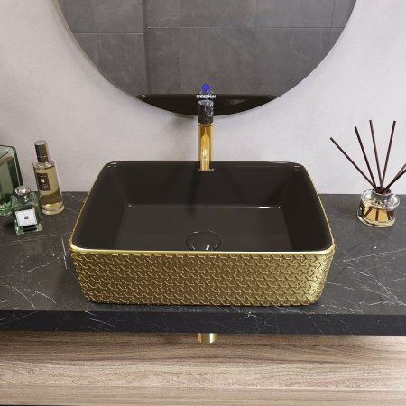 Раковина-чаша Grossman Color 48 GR-3016GBR Золото Черная 