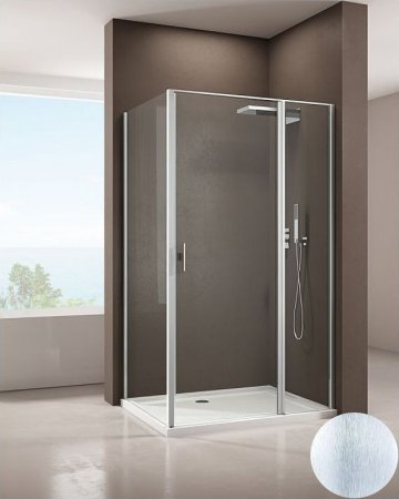 Душевая стенка Allen Brau Priority 90 3.31017.BA профиль Серебро брашированное стекло прозрачное 
