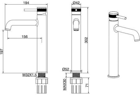 Смеситель для раковины Allen Brau Priority 5.31002-BN Никель брашированный 