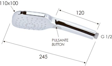 Ручной душ Remer 318CPX Хром 