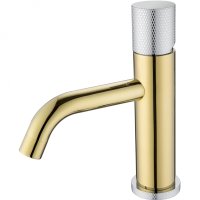 Смеситель для раковины Boheme Stick 121-GCR.2 Золото Хром