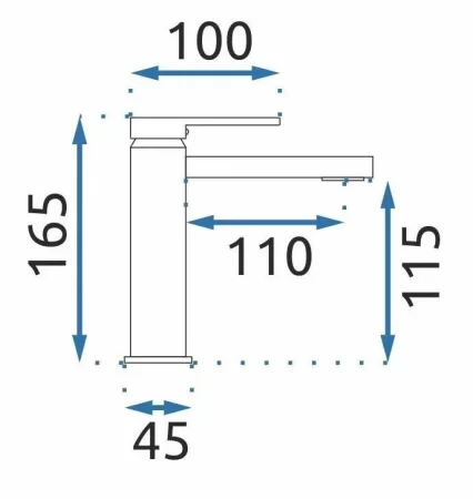 Смеситель для раковины без донного клапана Rea Verso REA-B9141 