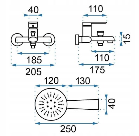 Смеситель для ванны Rea Buzz REA-B3421 