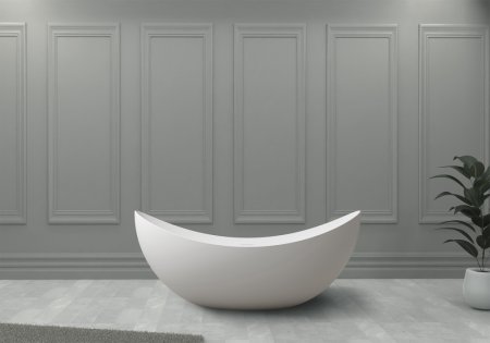 Ванна из искусственного камня ABBER Stein AS9633 белая матовая 