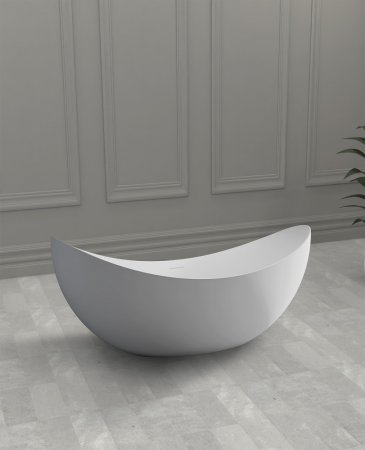 Ванна из искусственного камня ABBER Stein AS9633 белая матовая 