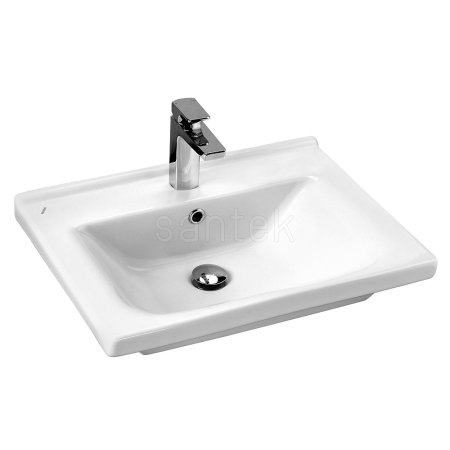 Тумба с раковиной Onika Брендон 60.13 камень светлый / бетон крем 