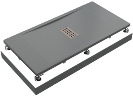 Душевой поддон из искусственного камня Creto Etna 160x90 2-0024 Серый 