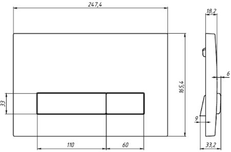 Инсталляция Berges Atom 410 040338 для унитаза с клавишей смыва Хром 