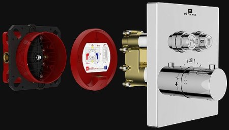 Душевая система Vincea Inspire VSFW-3I21T1RCH с термостатом Хром 