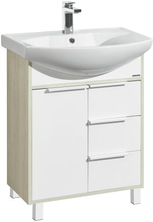 Тумба под раковину Aquaton Рико 60 1A213301RIB90 Белый Ясень фабрик 