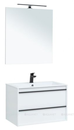 Мебель для ванной Aquanet Lino 80 белый матовый 