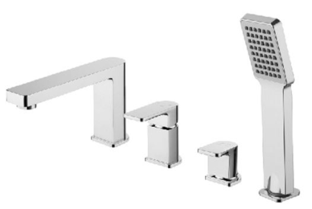 Смеситель для ванны на 4 отверстия OMNIRES Baretti BA7832CR хром 