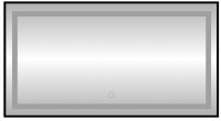 Зеркало с подсветкой LED Fixsen FX-2100B прямоугольное 100х80 см, черное Зеркало с подсветкой LED Fixsen FX-2100B прямоугольное 100х80 см, черное