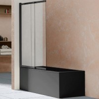 Шторка на ванну Vincea VSB 100х145 VSB-1E100CLB профиль Черный матовый стекло прозрачное Шторка на ванну Vincea VSB 100х145 VSB-1E100CLB профиль Черный матовый стекло прозрачное