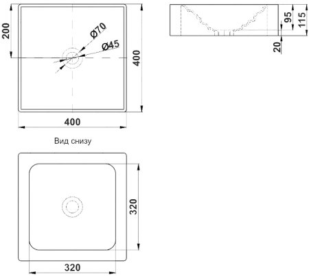 Раковина-чаша Melana 40 MLN-A550 Белая 