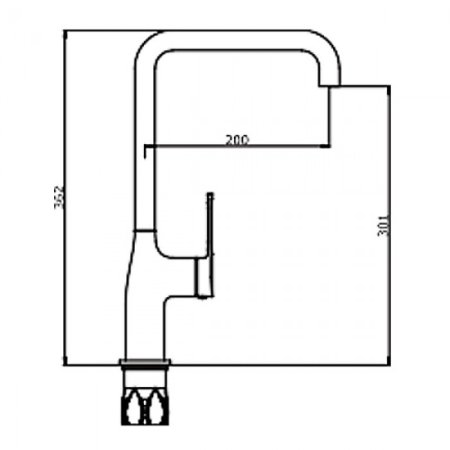 Cмеситель для кухни ViEiR V293521-FL Белый/Золото 