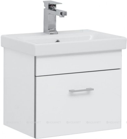 Тумба с раковиной Aquanet Верона 50 (Moduo Slim) белый 