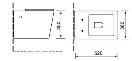 Унитаз Vincea Q-Line VT1-12G1B подвесной Черный Золотой с сиденьем Микролифт 