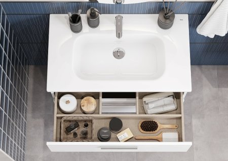 Тумба под раковину Roca Victoria 80 A857470806 подвесная Белый глянец 