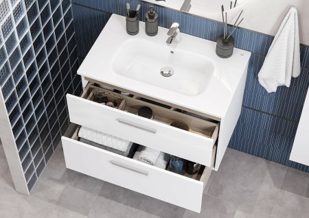 Тумба под раковину Roca Victoria 80 A857470806 подвесная Белый глянец 