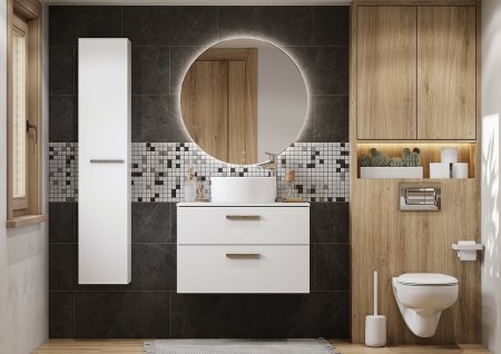 Тумба под раковину Roca Victoria 80 A857470806 подвесная Белый глянец 