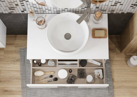 Тумба под раковину Roca Victoria 80 A857470806 подвесная Белый глянец 