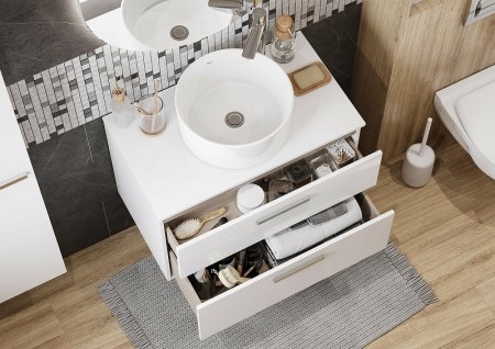 Тумба под раковину Roca Victoria 80 A857470806 подвесная Белый глянец 