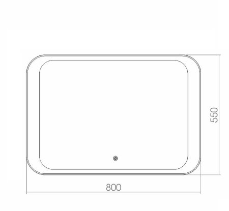 Зеркало Azario Индиго 80 ФР-00001410 с подсветкой с сенсорным выключателем 